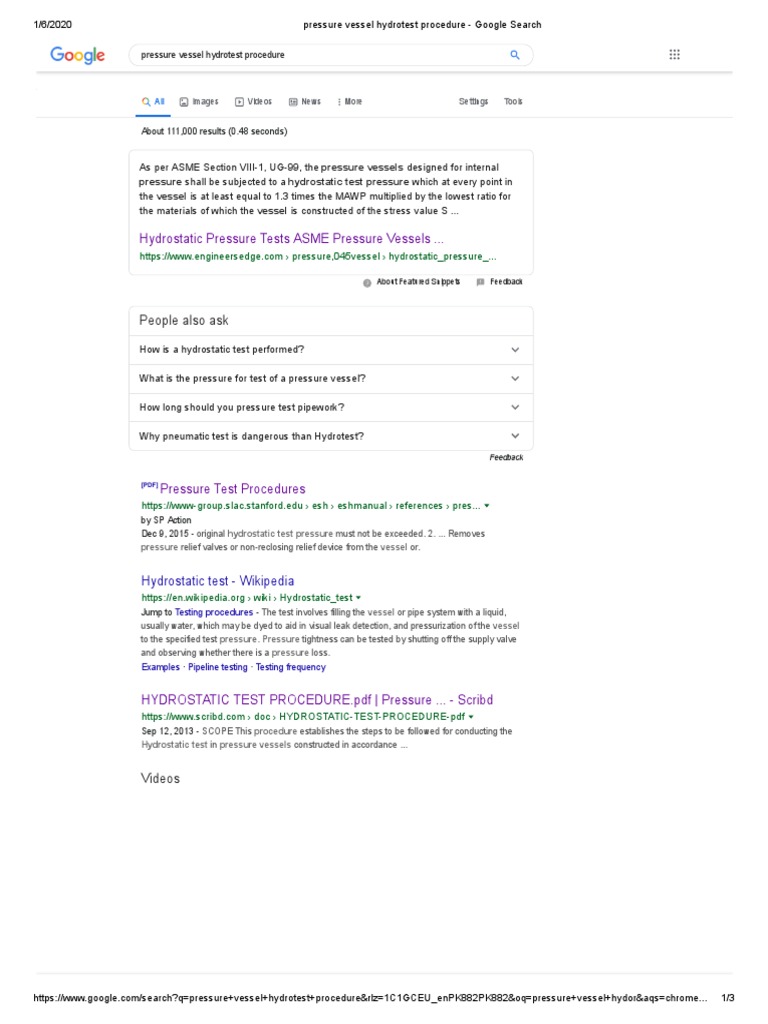 Hydrotest Guide For Engineers Pdf Gas Technologies Gases