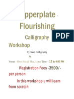 Copperplate Calligraphy Workshop