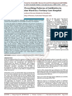 Evaluation of Prescribing Patterns of Antibiotics in General Medicine Ward in A Tertiary Care Hospital