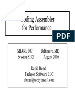 Coding Assembler For Performance