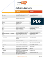 Google Advanced Search Operators PDF