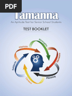 Tamanna TEST BOOKLET PDF