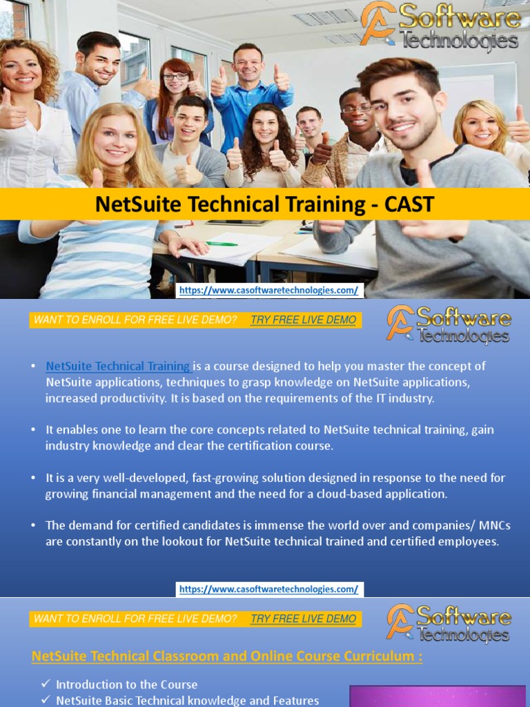 NetSuite Technical Training Course | PDF | Educational Technology ...