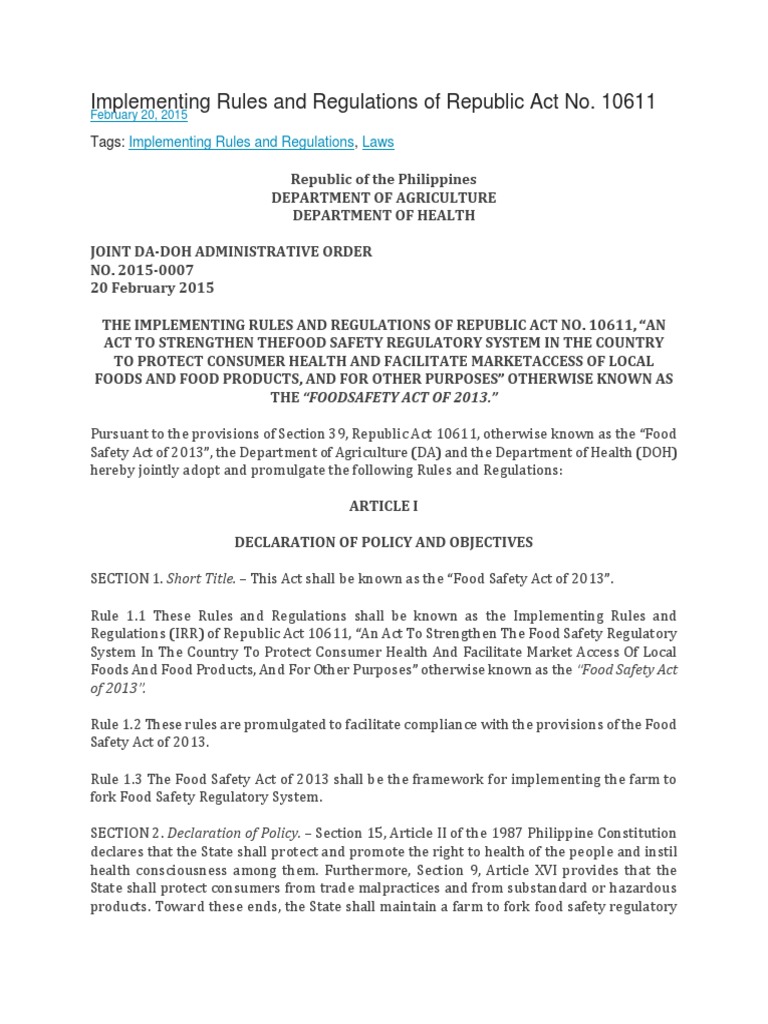 Food Safety Food Safety Risk Management