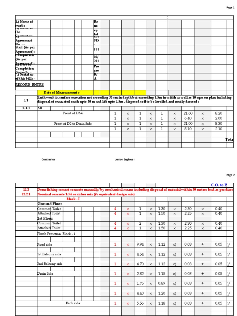 QBF Exposure in Contractor Measurements | PDF | Mortar (Masonry) | Tile