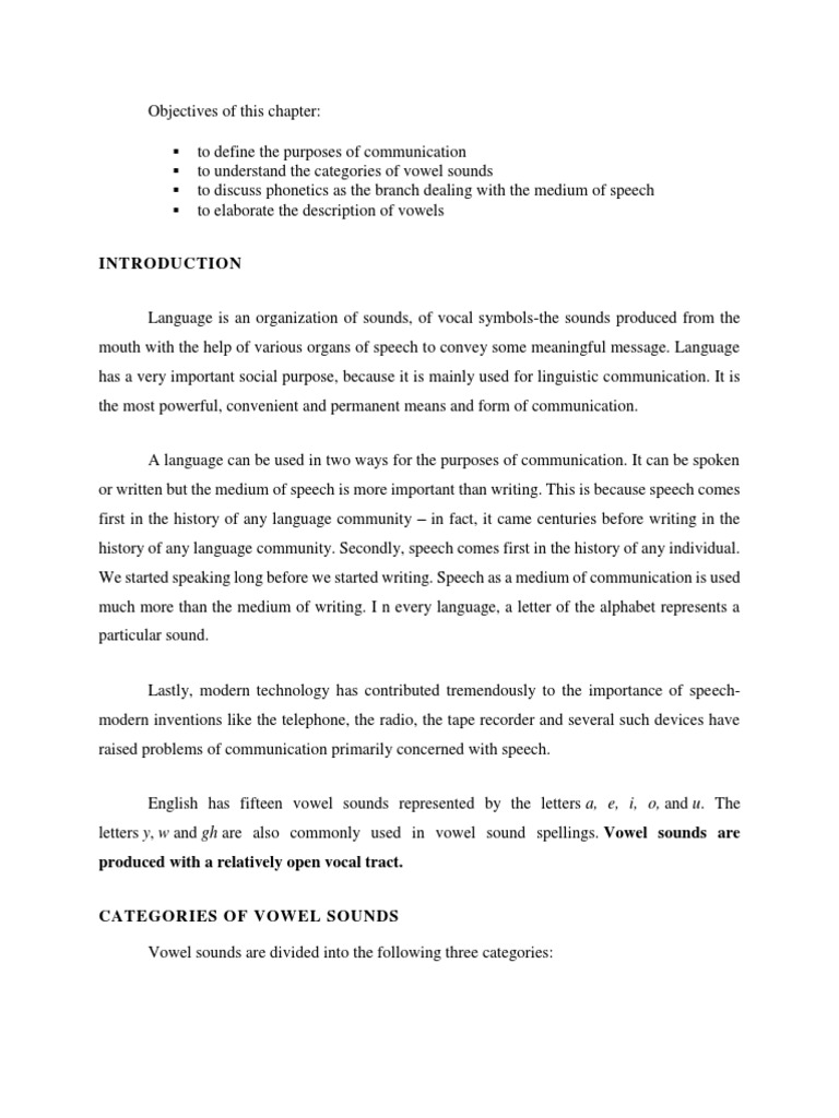 Vowel Sounds | PDF | Vowel | Speech