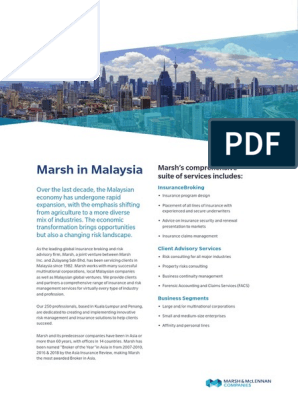 Marsh Malaysia Profile Risk Management Insurance