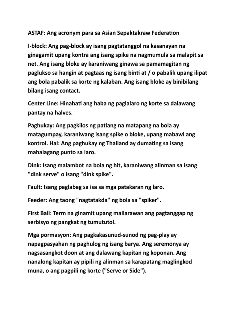 SEPAK TAKRAW SPORTS LINGO... Yana Kyut PDF
