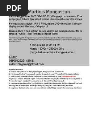 Satoshi Narita Pemesanan DVD Manga Martie's Mangascan | PDF