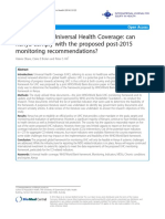 Indicators for Universal Health Coverage- can Kenya comply with the proposed post-2015 monitoring recommendations?