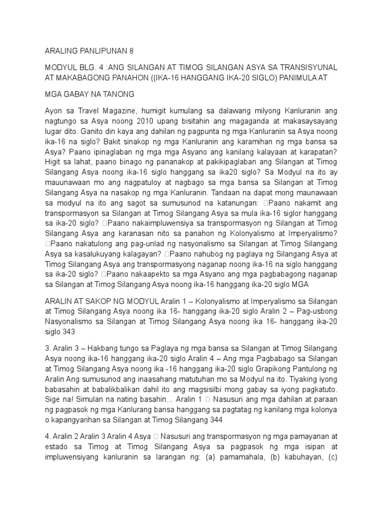 Araling Panlipunan Doc