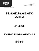 PLANEJAMENTO ANUAL 4º ANO ENSINO FUNDAMENTAL I