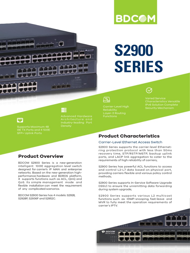 Access Switch 48 Port - BDCom S2956 | PDF | Denial Of Service Attack ...