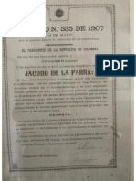 Decreto de Honores Jacobo de La Parra