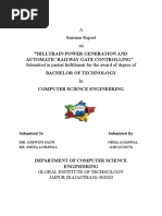 Hill Train Power Generation and Automatic Railway Gate Controlling