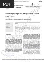 Assignment 1 - Pioneering Strategies For Entrepreneurial Success - BH260-PDF-ENG