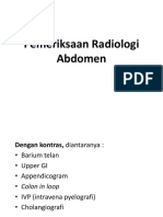 Pemeriksaan Radiologi Abdomen