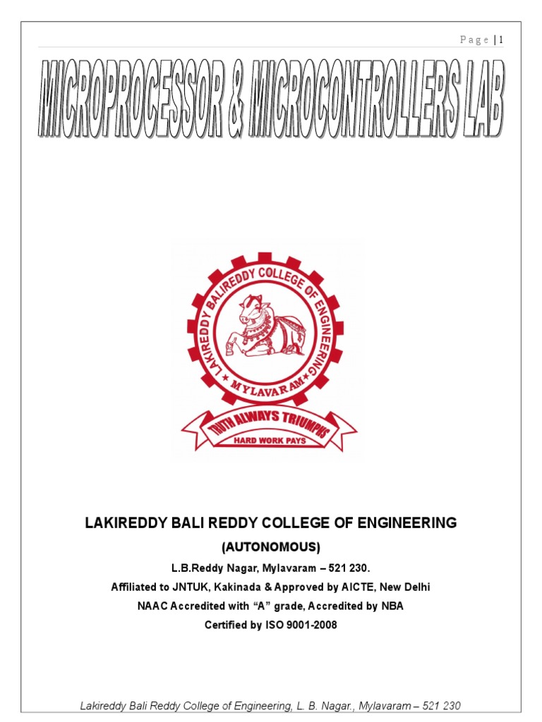 MPMC Lab Manual Ece - (Vi-Sem) - 2019-20 | PDF | Binary Coded Decimal ...