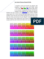 Daftar Kode Warna Pada HTML