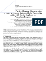 (PDF)Assessment of Physico-Chemical Quality of Water at Some Stations of LakeTanganyika With Emphasis on Pisciculture