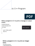 Basic C++ Program