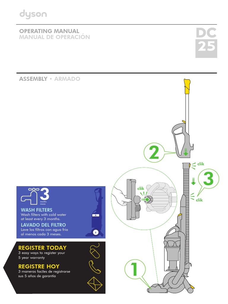 DYSON VACUUM CLEANER INSTRUCTIONS PDF visual data 6