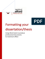 Formatting Your Dissertation or Thesis PDF