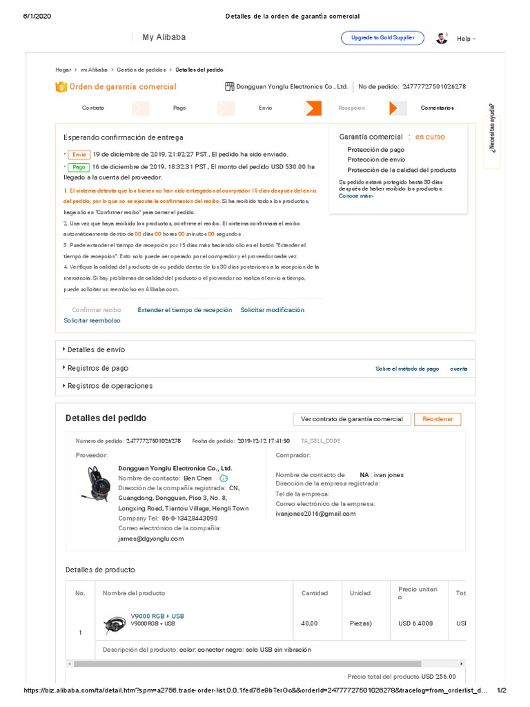 Detalles de La Orden de Compra | PDF | Informática y tecnología de la ...