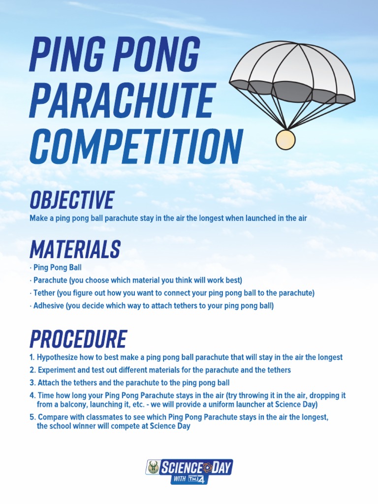 Ping Pong Parachute Competition PDF