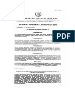 Acuerdo Ministerio de Finanzas Publicas 24-2010