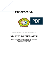 Proposal Pencairan Pembangunan Masjid Baitul Aziz 2019
