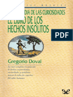 ENCICLOPEDIA DE LAS CURIOSIDADES El Libro de los hechos insolitos Gregorio Doval