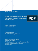 Pengelompokan Kecamatan Berdasarkan Potensi Peternakan Di Kabupaten Tulungagung