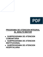 PROGRAMA DE ATENCIÓN ADULTO MAYOR