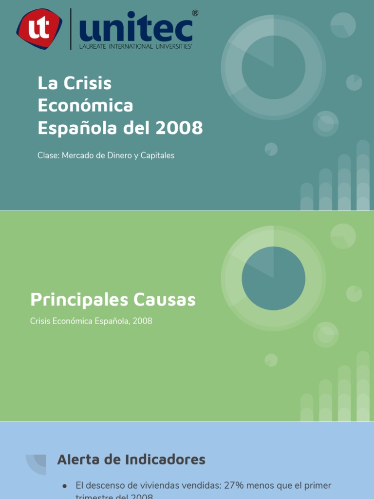 Crisis Económica Española 2008: Causas y Consecuencias | PDF | Gran ...