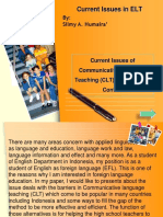 Current Issues of Communicative Language Teaching (CLT) in Indonesian Context