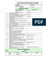 Relatório de Entrega Manuais