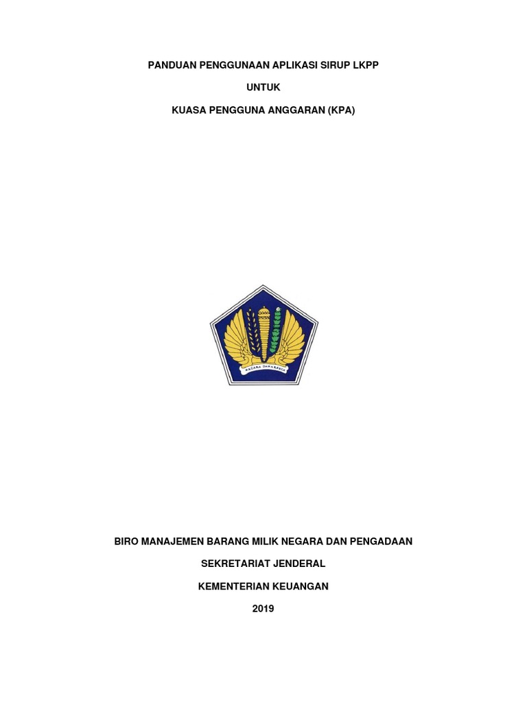 Panduan Penggunaan Aplikasi Sirup Lkpp Untuk Kpa Pdf