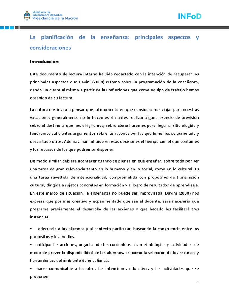 Aspectos Clave en la Planificación Educativa | PDF | Plan de estudios ...