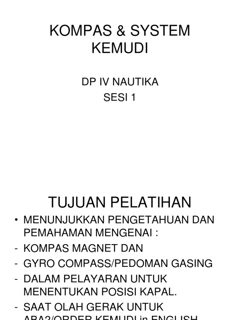 Kompas & System Kemudi | PDF