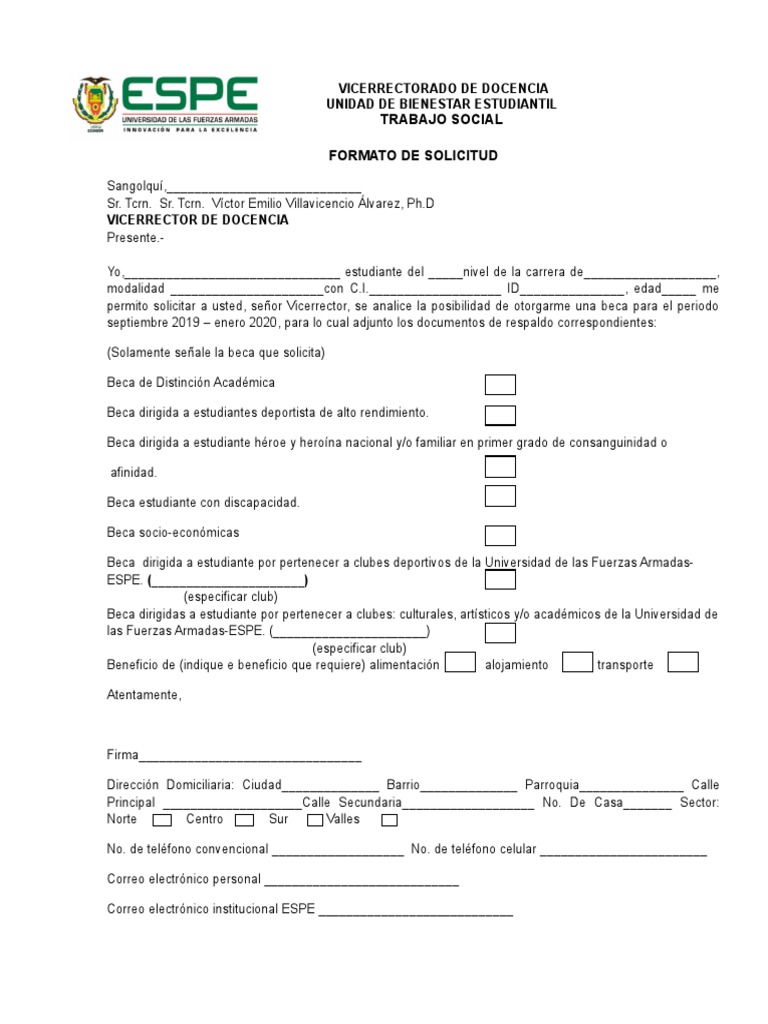 Formulario 2 Solicitud de Beca 21 | PDF | Finanzas y dinero | Ciencias ...