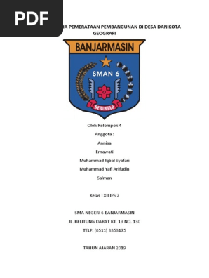 Makalah Usaha Pemerataan Pembangunan Di Desa Dan Kota Docx