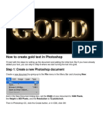 How To Create Gold Text in Photoshop