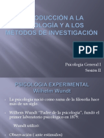 Introducción A La Psicología y A Los Métodos de Investigacion.