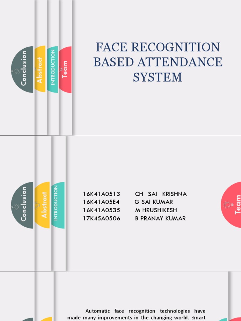 Face Recognition Attendance System | PDF | Digital Image | Areas Of ...