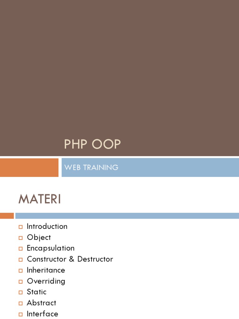 PHP Oop | PDF