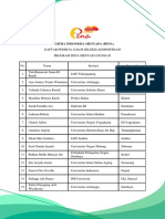 Daftar Peserta Lolos Tahap Seleksi Administrasi