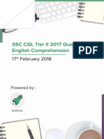 CGL 2017 Tier II English 17 Feb 2018