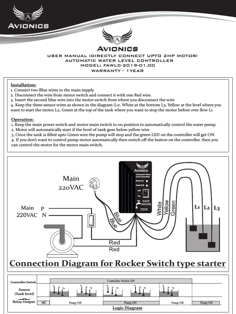bac's electric water level control manual Automatic Water Level Controller Manual | PDF | Switch
