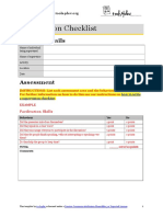 Supervision Checklist Template